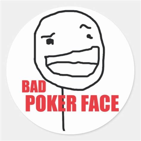 bad poker face sticker